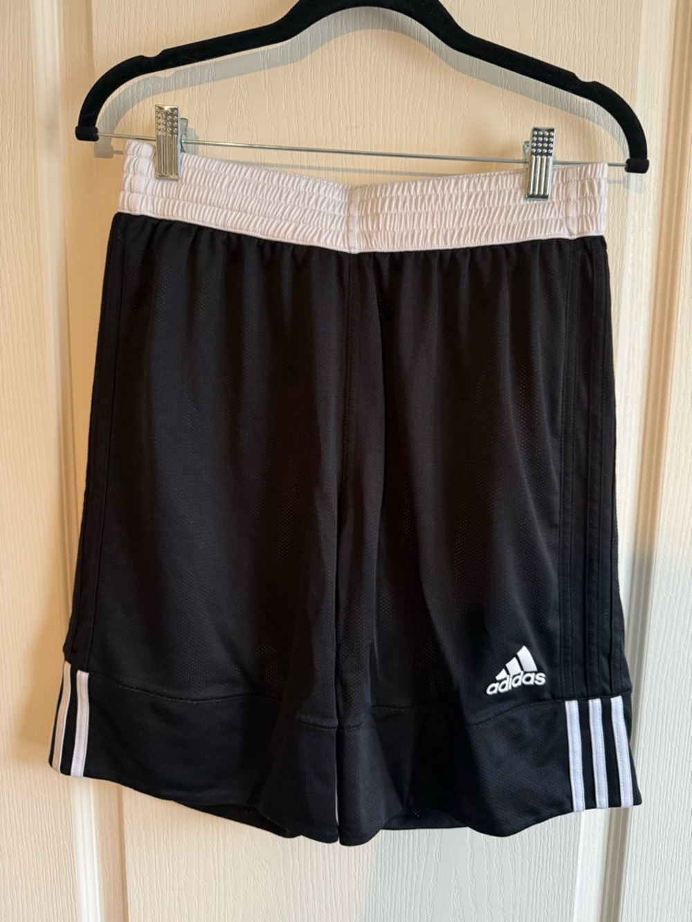 Adidas Black & White Athletic “Basketball” Shorts